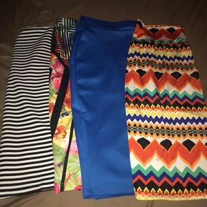 Four Pencil Skirts